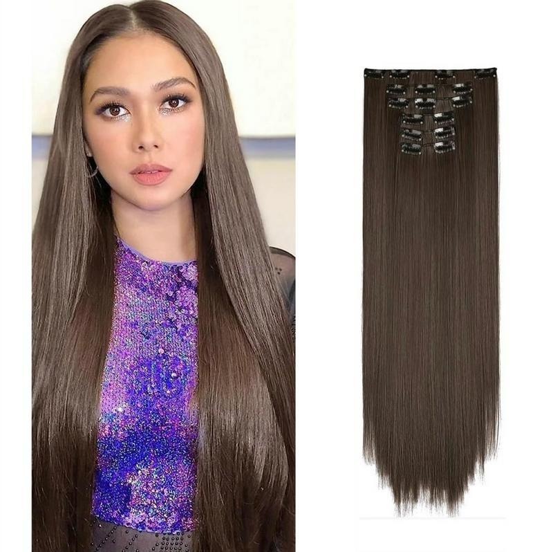 24 Inch Clip-in Hair Extensions 6pcs Long Straight Natural Look Synthetic for Women Soft Lightweight Comfortable Wear Everyday Use Youthful Style Extension Set half wig ponytails real human Short Dreadlock Curly Afro with Bangs Ice Sliky Fiber Headband az 24 Inch Clip-in Hair Extensions 6pcs Long Straight Natural Look Synthetic for Women Soft Lightweight Comfortable Wear Everyday Use Youthful Style Extension Set half wig ponytails real human Short Dreadlock Curly Afro with Bangs Ice Sliky Fiber Headband az