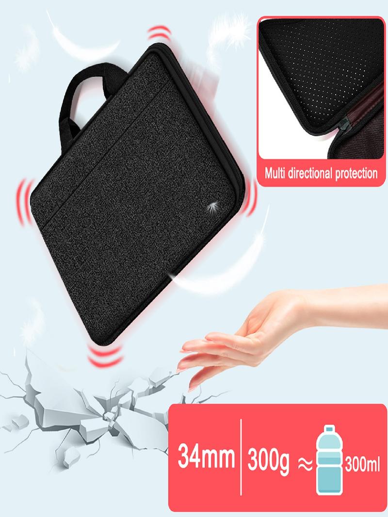 Business Style Laptop Sleeve, Large Capacity Laptop Case with Pocket, Compatible with MacBook Pro 14 Inch M4/M3/M2/M1, XPS 13 14, Most 13"-14" Notebooks