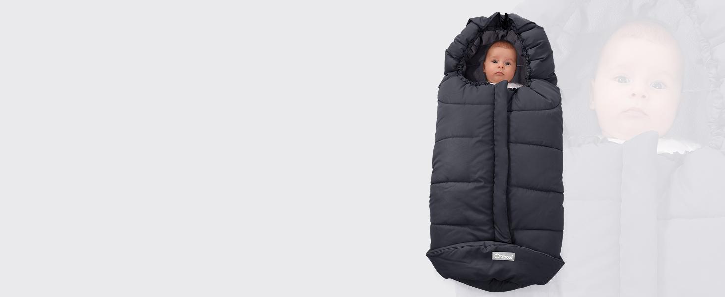 Universal Footmuff for Stroller, Winter Warm Baby Stroller Bunting Bag, Waterproof Windproof Warm Polar Fleece Lined for Toddler Stroller Sleeping Bag, Black Universal Footmuff for Stroller, Winter Warm Baby Stroller Bunting Bag, Waterproof Windproof Warm Polar Fleece Lined for Toddler Stroller Sleeping Bag, Black