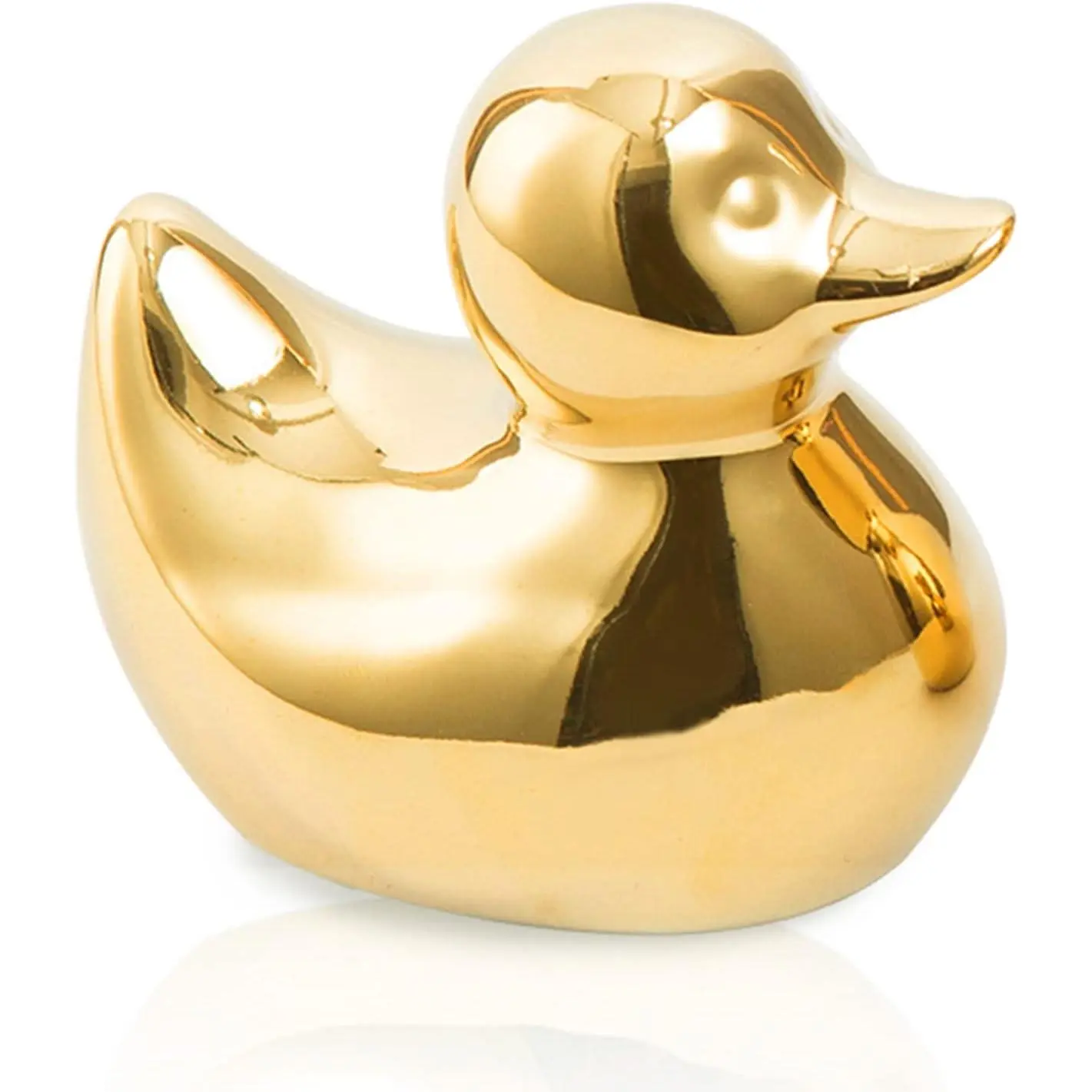 Decor Golden Ceramic Duck Figurines,  Decor  Sculptures and Statues  Artware Decor, Mini Duck