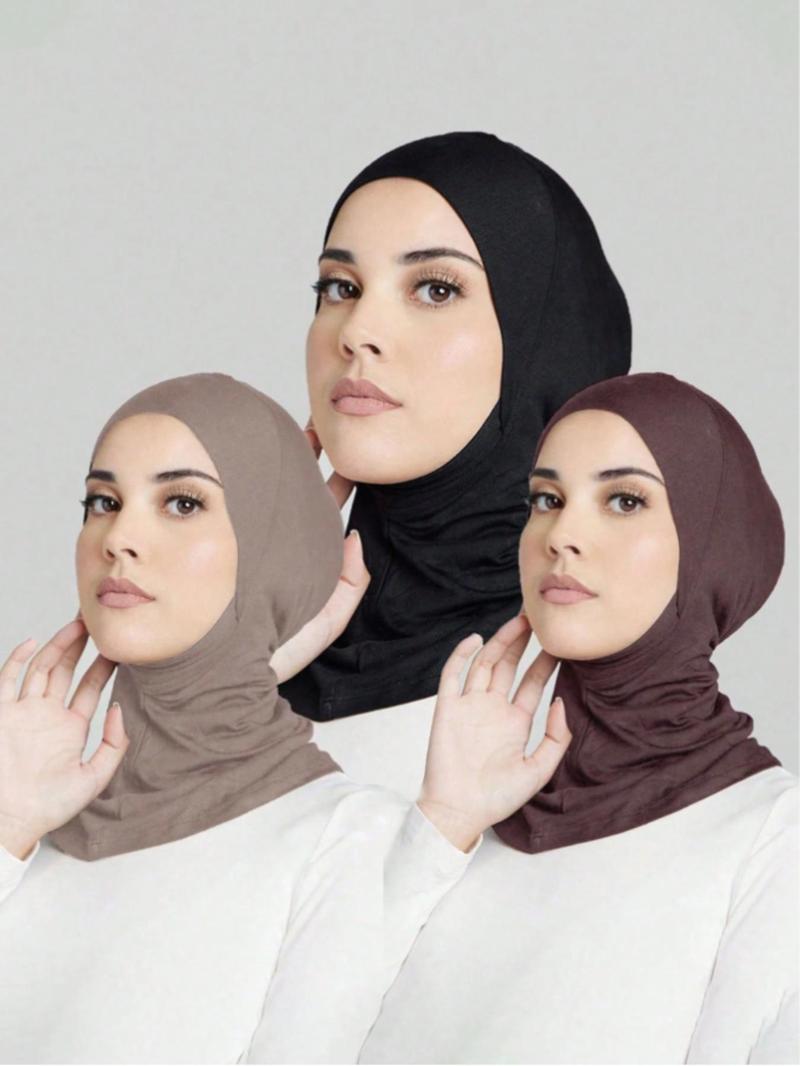 Women's Solid Color Instant Hijab Casual Soft Comfortable Breathable Hijab for Daily Wear, Fashion Accessories for Women & Girls, Modest Hijab