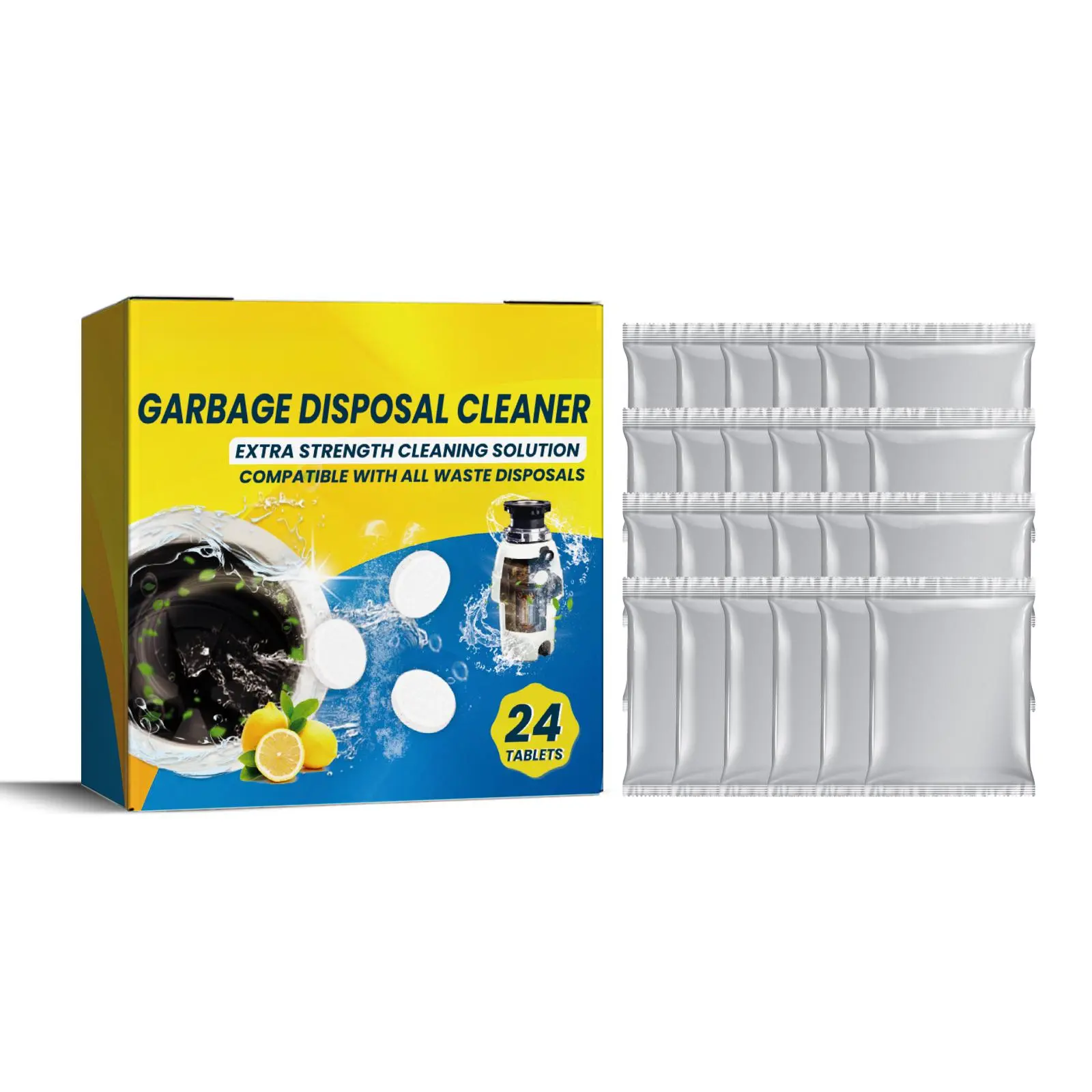 Aquarium & Kitchen Sink Cleaning Effervescent Tablets - Powerful Nano Deep Clean for Stains, Oil & Clogs, Pure Pine Scent Household Cleaner with Glass-Safe Formula