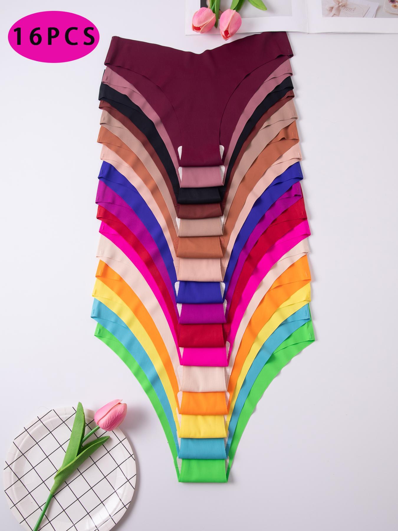 Women's Solid Color Seamless Thong, Soft Comfy Breathable Drop Waist Panty for Daily Wear, Ladies Underwear for All Seasons, Womenswear Basic