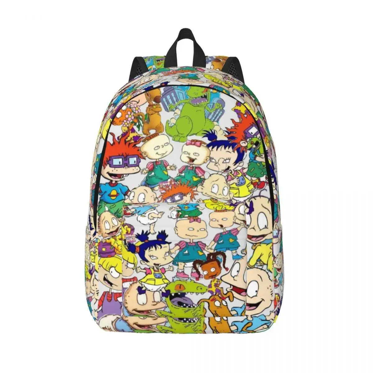 Rugratsed Chuckie Finster Anime Teenage Backpack with Pocket Student Work Daypack for Men Women Laptop Shoulder Bag