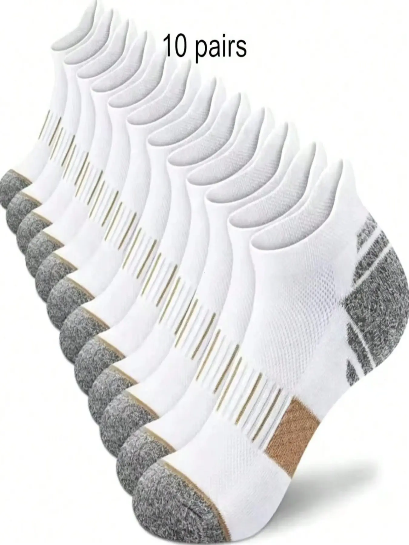 Men's Sports Socks, Breathable Mesh Ankle Socks, Colorblock Design, Shock Absorption, Comfortable Soft Material, Ideal for Daily Wear