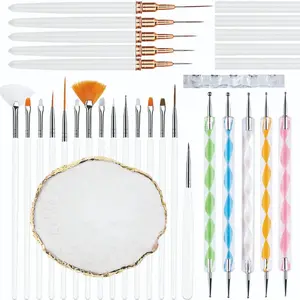 27-Piece Nail Art Kit, Includes UV Pen, Line Pen, Dotting Tool, Pen Holder, Color Palette, DIY Nail Tools, Essential for Nail Salons