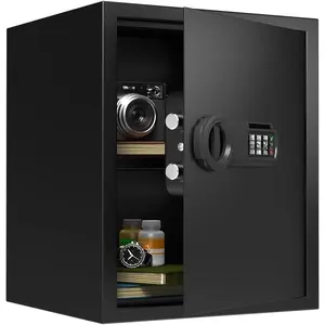 Deluxe Safe and Lock Box,Digital Keypad Safe Box,Steel Alloy Small Safes, Keypad Lock, for  Office Hotel Business   Use Storage,1.52 Cubic
