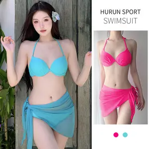 Influencer Same Style Underwire Push Up Bikini for Women, Small Bust Slimming Swimwear for Summer Spa Vacation Beach