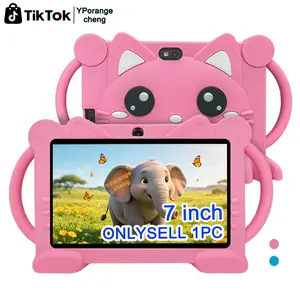 SummerWindows Children's Tablet 7-inch Android 32GB Eye Protection Screen Parental Control with Silicone Cover for Learning and Gaming, No Adapter, Children's Day/Christmas/Birthday Gift
