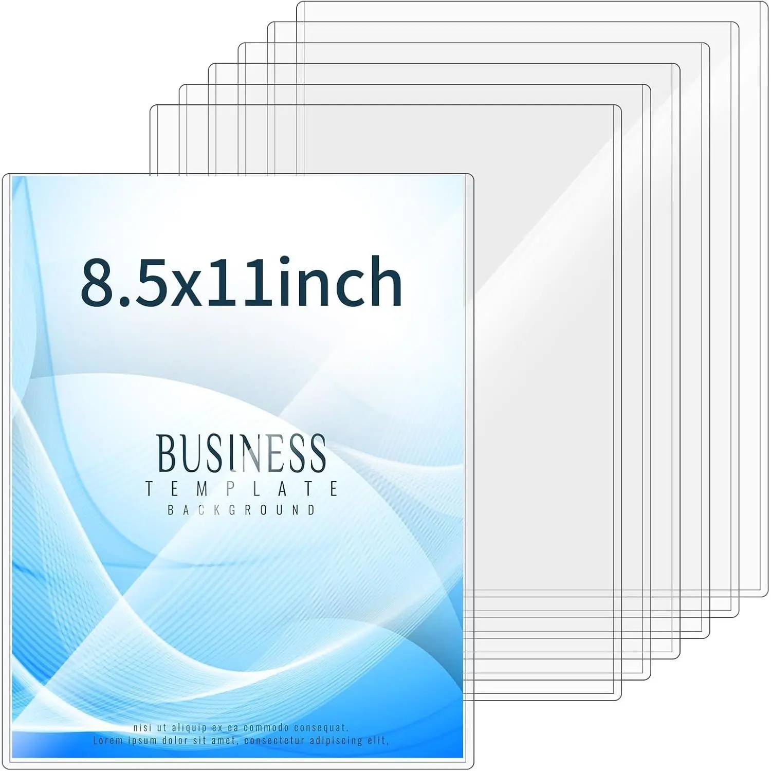 7 count 8.5 x 11 Rigid Print Protectors, Hard Clear Plastic Sleeves for Paper, Heavy Duty  Photo Sheet Protectors for Birth Certificate, Document Holder, Poster