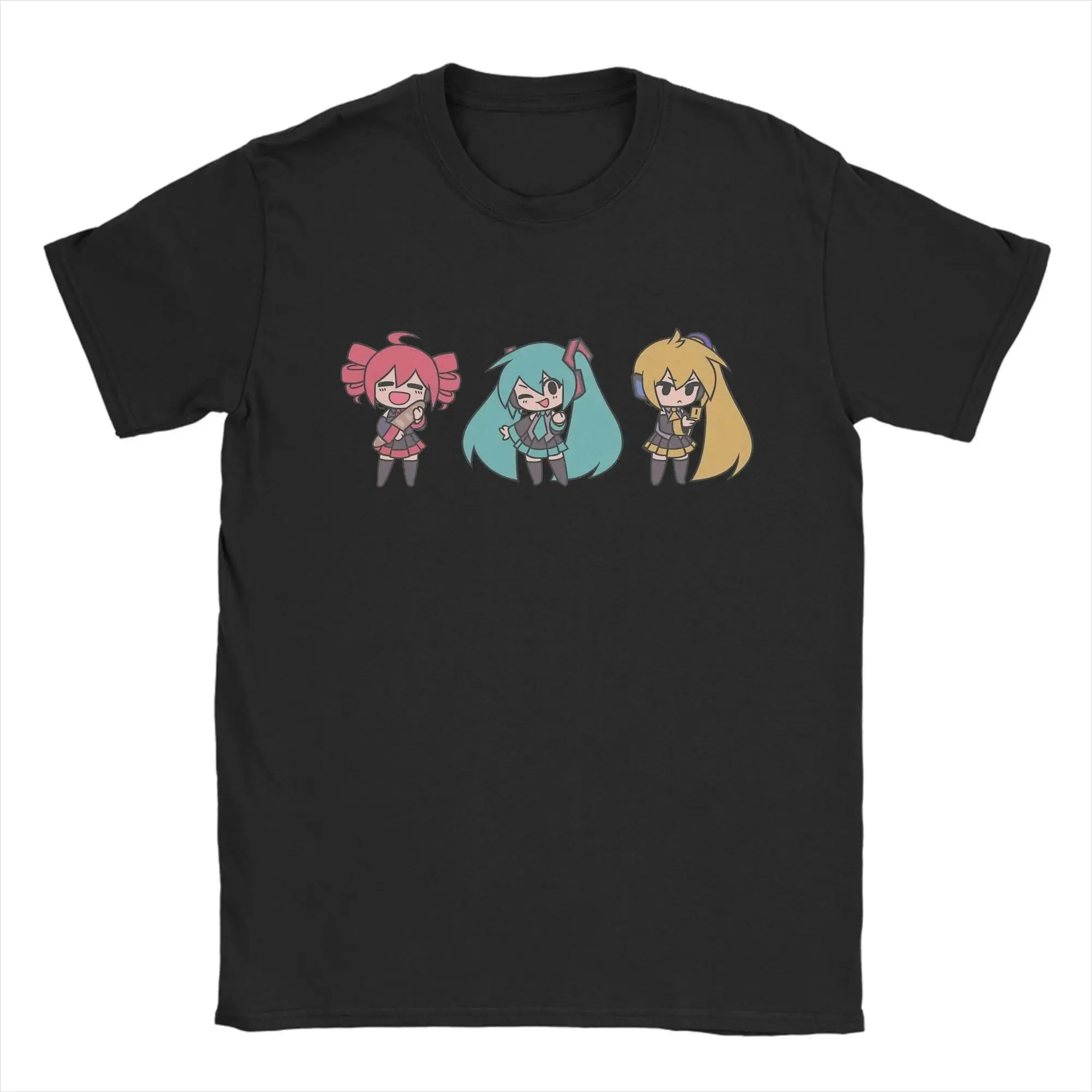 Kasane Teto   Vocaloid Triple Baka Chibis T Shirt Men Cotton Clothes Novelty Round Neck Short Sleeve