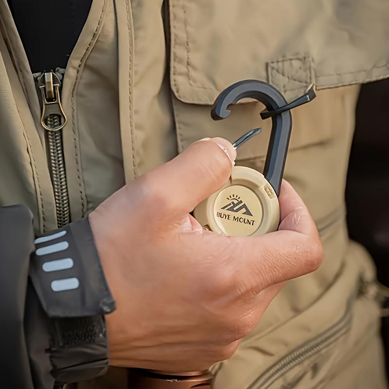 2-Pack Heavy Duty Retractable Keychain Suit with Wire Rope, Lanyard and Climbing Button Carabiner-Perfect for Outdoor Camping, Hiking and Fishing | Multifunctional Tool Badge and ID Card Clip