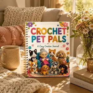 Beginner Crochet Cute Pet Doll Tutorial, Cat Dog Yarn Doll Knitting Guide, Includes Corgi Poodle, Handmade DIY, Perfect Gift for Pet Lovers