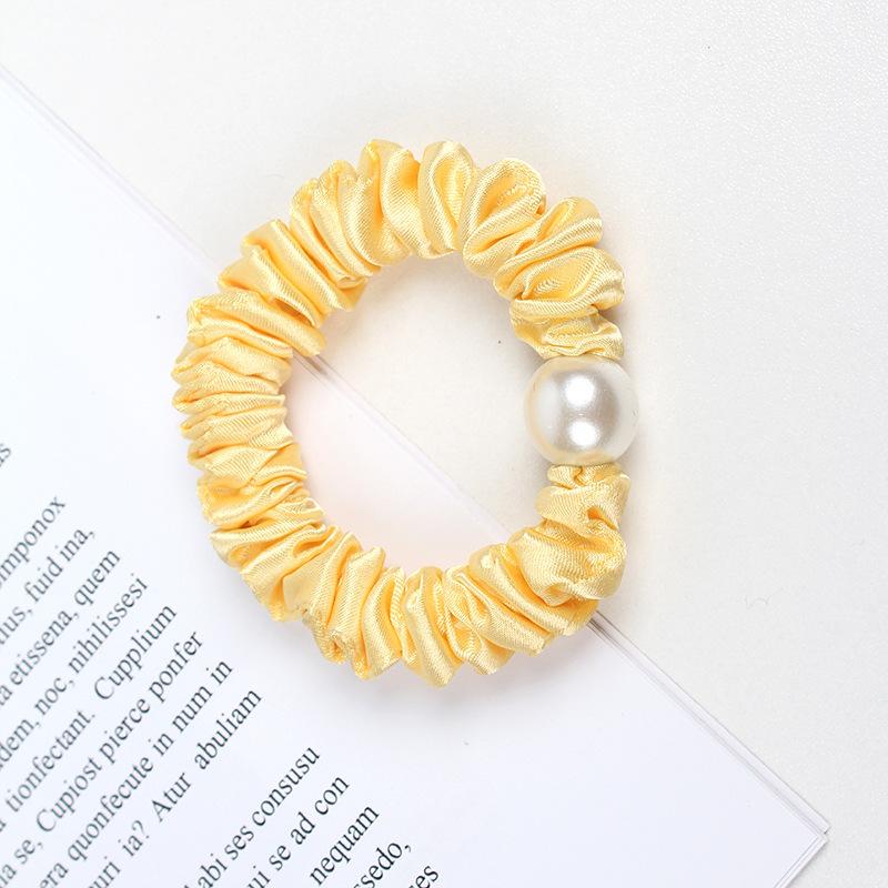 Hair Accessories Scrunchies for Women Variety Pack Hair Ties Scrunchies Hair Elastics Pastel Hair Ties Multicolor Easter Basket Stuffers for Kids,No Damage Hair Ties Scrunchies Pearl Hair Ties Gift for Her