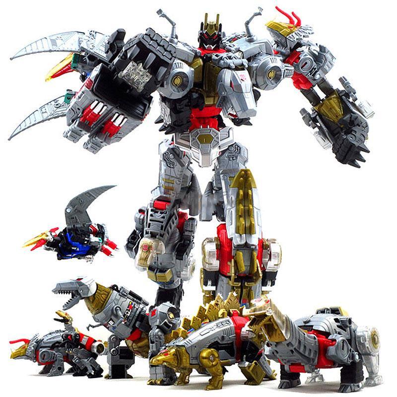 BPF 05 Grimlock Transformation Dinoking Volcanicus Tyrannosaurus Rex Tyrone Cable Dinobots 5IN1 Action Figure Robot  Toys
