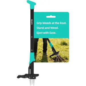 Garvee Effortless Weed Removal - 40" Long Handle Upright Weed Puller - 4-Claw Ejector Design - No Bending Needed - Durable Gardening Tool for Lawn and Garden