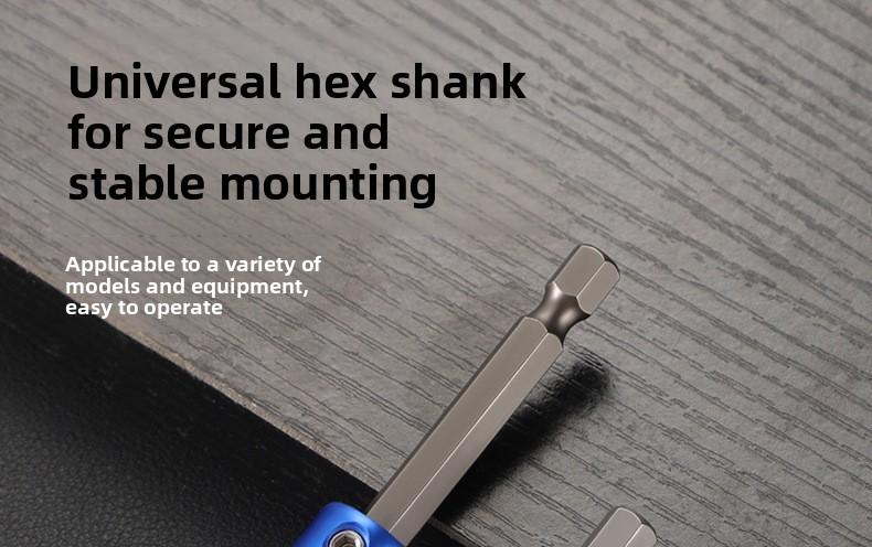 New cross-border blue hexagonal socket wrench, three-in-one multifunctional air screwdriver socket, manual tool with strong magnetic bit