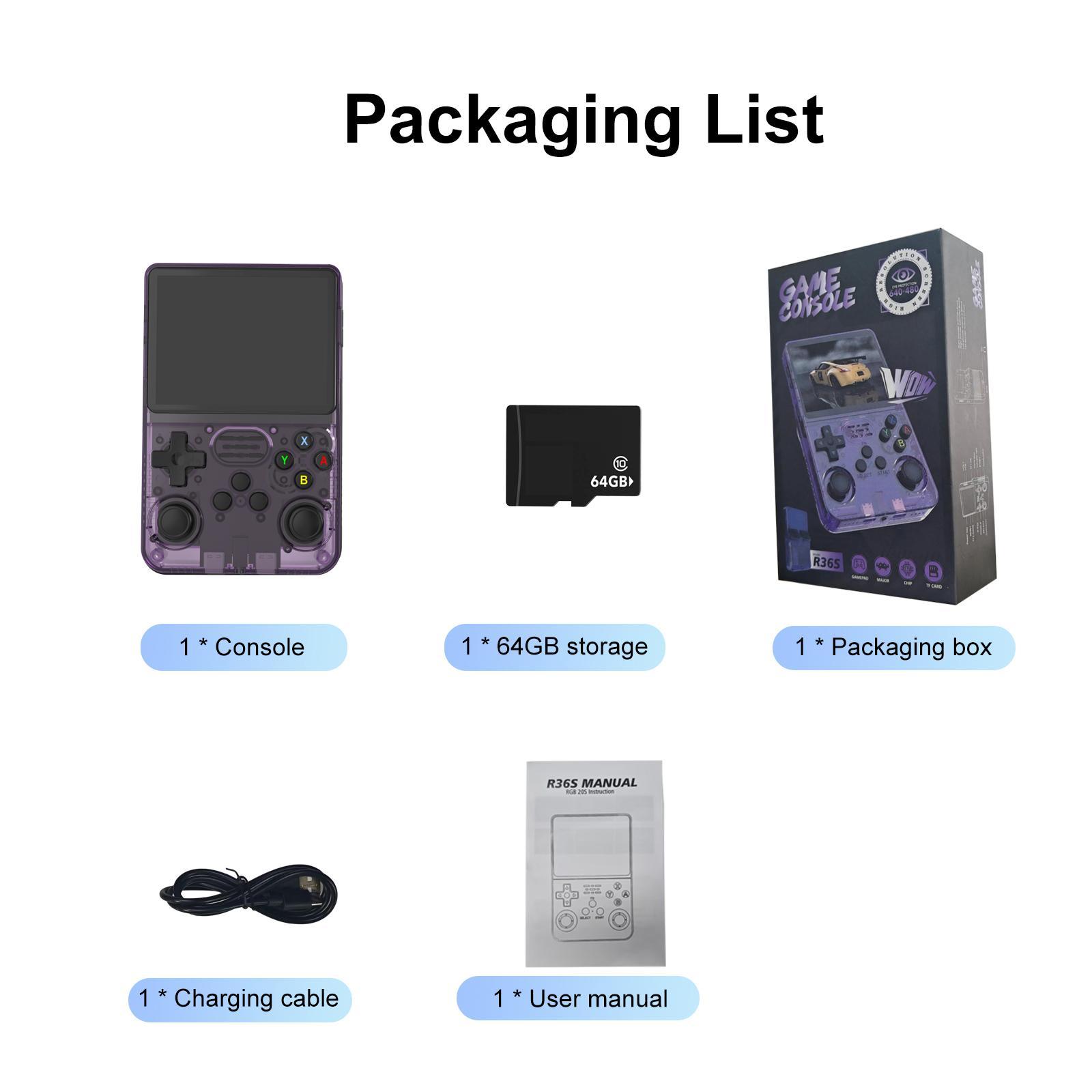 YLW GAMINJA Portable Handheld Game Console, Linux System with 3.5-Inch IPS HD Screen, Wireless Rechargeable Gaming Console for Travel