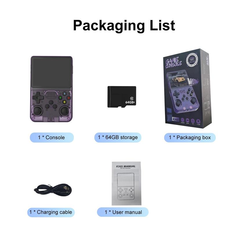 YLW GAMINJA Portable Handheld Game Console, Linux System with 3.5-Inch IPS HD Screen, Wireless Rechargeable Gaming Console for Travel