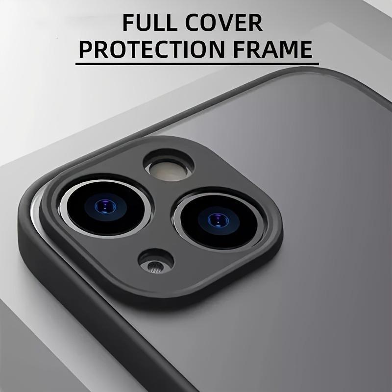 Shockproof Phone Case, 1 Count Matte Phone Cover, Phone Protective Cover, Casing Compatible with iPhone 16 15 14 13 12 11 Pro Max Plus Pro Mini 7 8 Plus SE