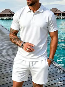 Men's Summer Quick-Dry Set, Breathable Mesh Design, Lightweight & Comfortable, Ideal for Daily Wear & Light Activities