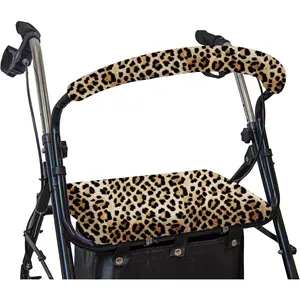 Rollator Walker Seat & Backrest Rollbar Covers Set - Adjustable Patterns Walker Cover Accessories for Rollator