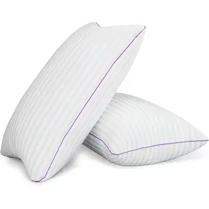 Pillows King Size Set of 2,Breathable Hotel Collection Bed Pillows for Sleeping Medium Soft Down Alternative Microfiber Filled,20 x 36 Inches