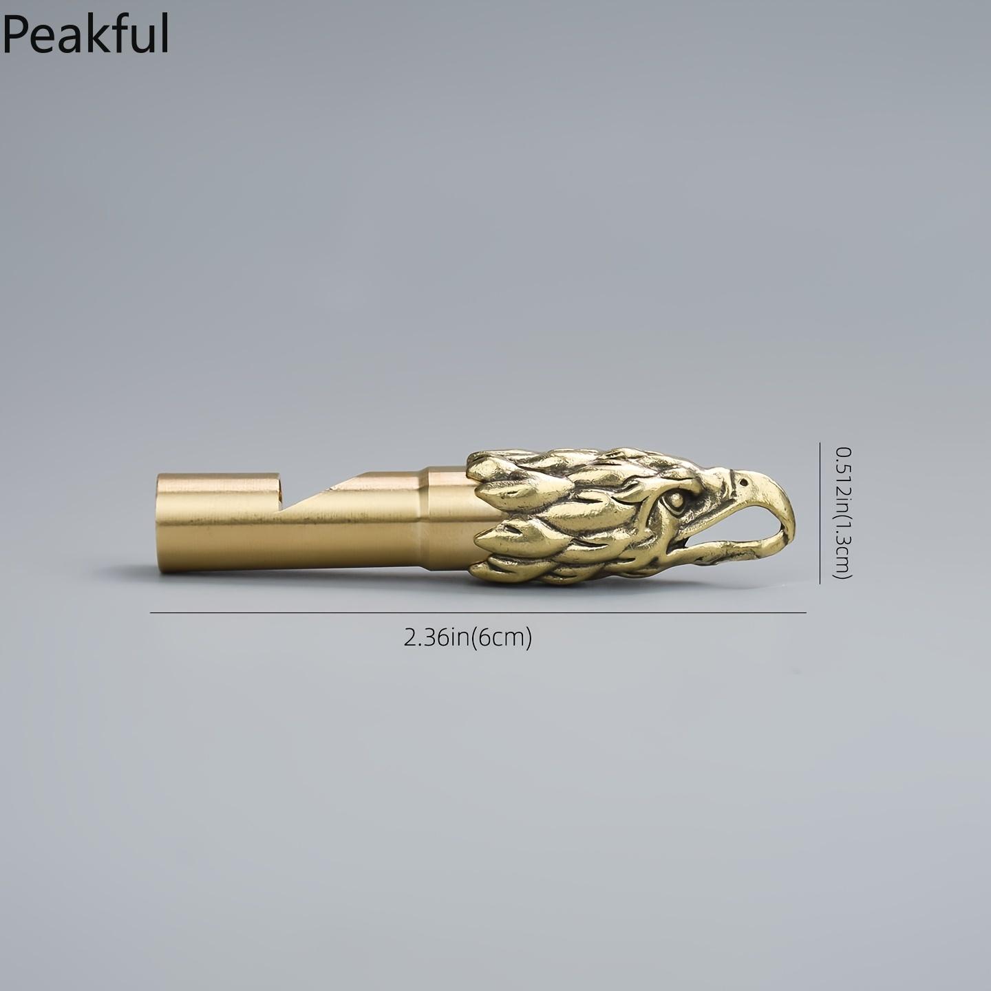Handcrafted Eagle Head Keychain – Vintage Brass Whistle Pendant, Unique Eagle Design, Perfect for Keys, Bags, or as a Decorative Gift, Stylish Accessory for Outdoors & Adventure Enthusiasts
