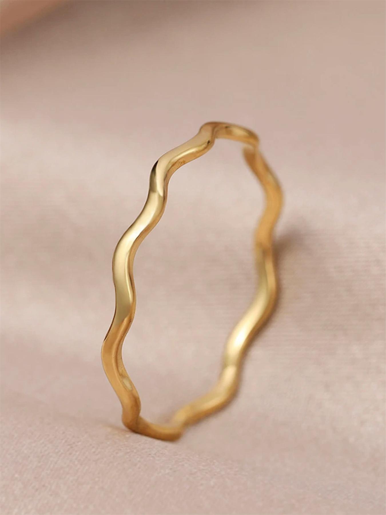 Simple Plain Color Copper Ring, Fashion Accessories for Women, Casual Jewelry for Party, Daily Decor, Trendy All-match & Exquisite Jewelry for Gift, Stackable Rings