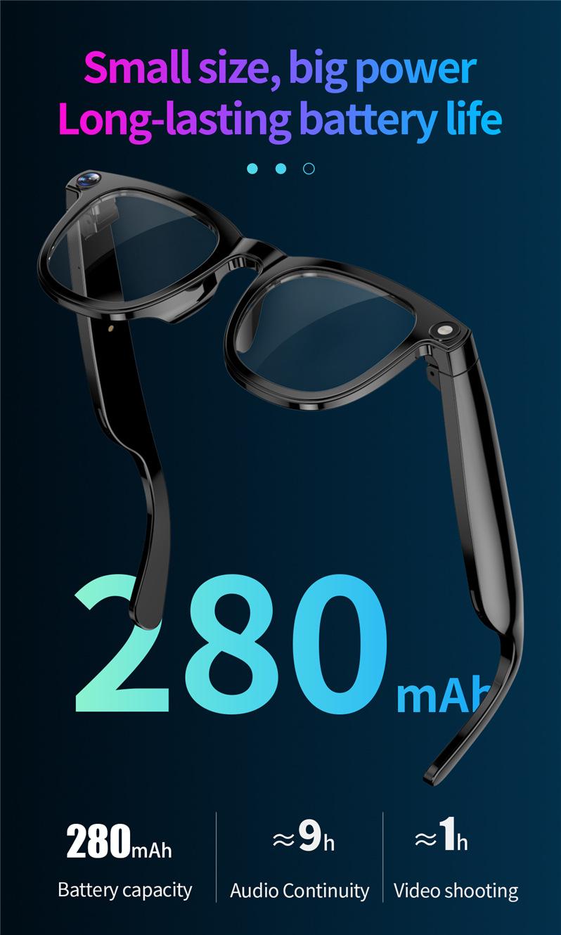 JS-01 Pro Smart Glasses Bluetooth Call Camera Video Recording with Black Tech Notification Wholesale