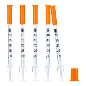 30 Pack 31G-1/4"(6mm) 0.3cc/mL Disposable Liquid Measurement Lab Tool Individually Wrapped