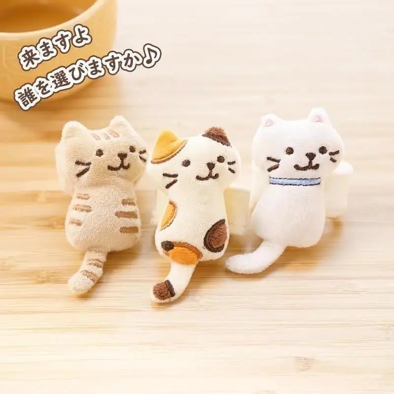 2026 hot item 3pcs Kawaii Kitten Plush Bag Pendant Mini Cat Plush Doll Cartoon Plush Doll Bag Charms Soft Animal Stuffed Toy Girl Student Gift