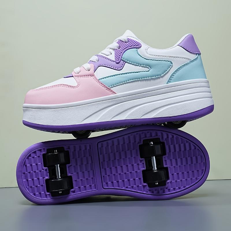 Retro Roller Skate Sneakers - Versatile, Detachable Wheels Outdoor & Streetwear, Comfortable, All-Season