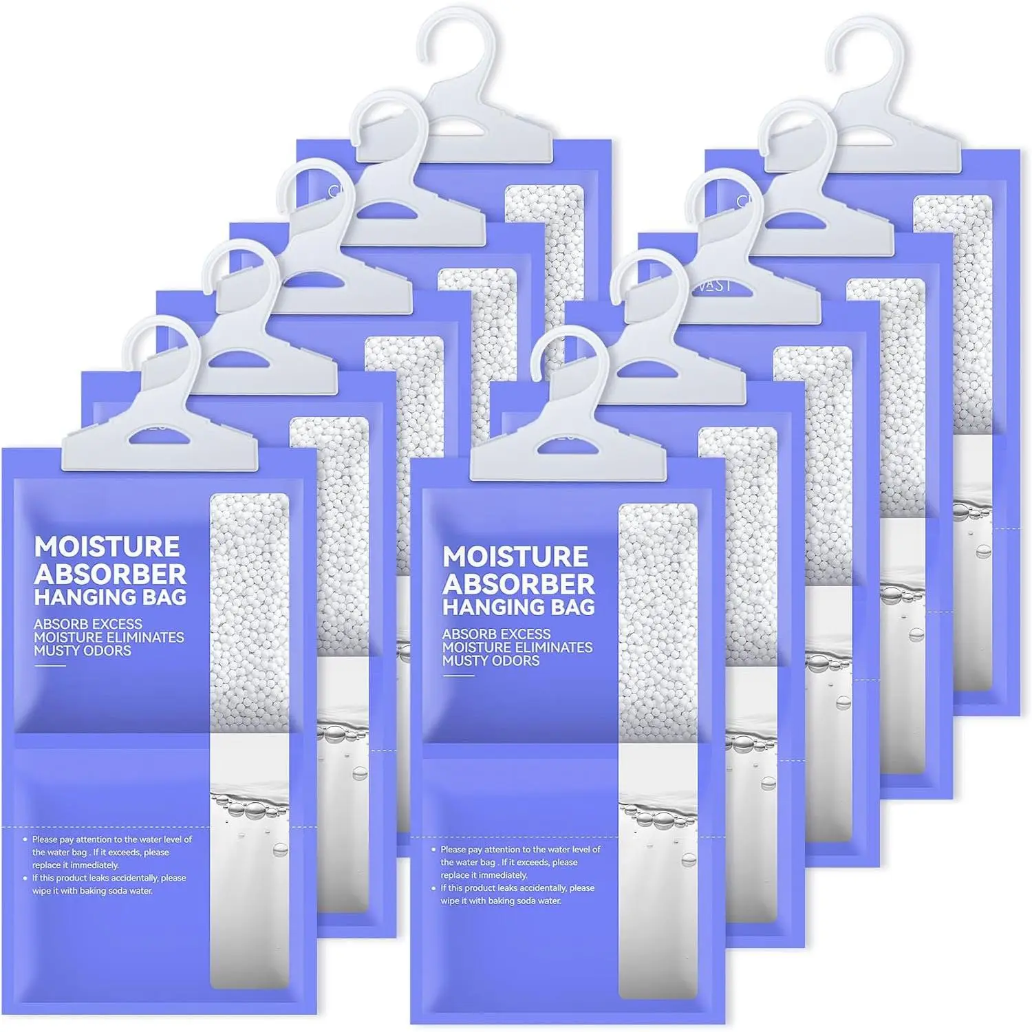 Absorbers Packets 10 Pack, Dehumidifier Bags for Closet, Unscented  Humidity Absorber in Wardrobes, Bedrooms, Bathrooms(Net Wt. 230g/Pack)