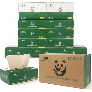 Unbleached  Facial Tissues - 12 Boxes of  , , 134 Sheets per Box, FSC Certified, Eco - Friendly, Ultra - Soft & Gentle for Everyday  and Office Use