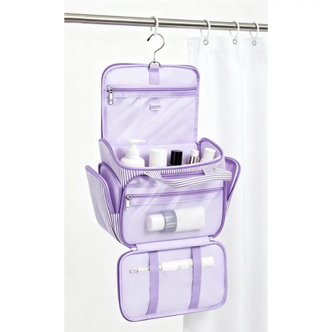 Travel Toiletries Bag , Makeup Bag Organizer, Hanging Travel Toiletry Bag for Women, Cosmetic Make Up Bags for Travel Size Essentials, Skincare, Brushes Toiletry Bag Travel Toiletry Bag Makeup Cosmetic Bag with Hanging Hook,compartment