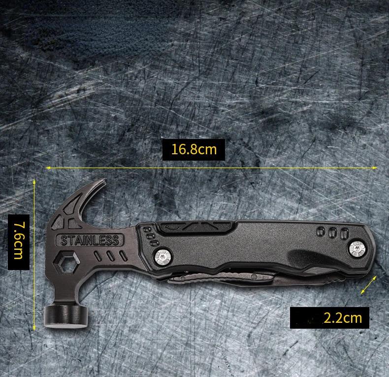 Volixor Outdoor Multi-functional Claw Hammer Vehicle Safety Folding Hammer Broken Window Escape Hammer Woodworking Hammer Camping Tool