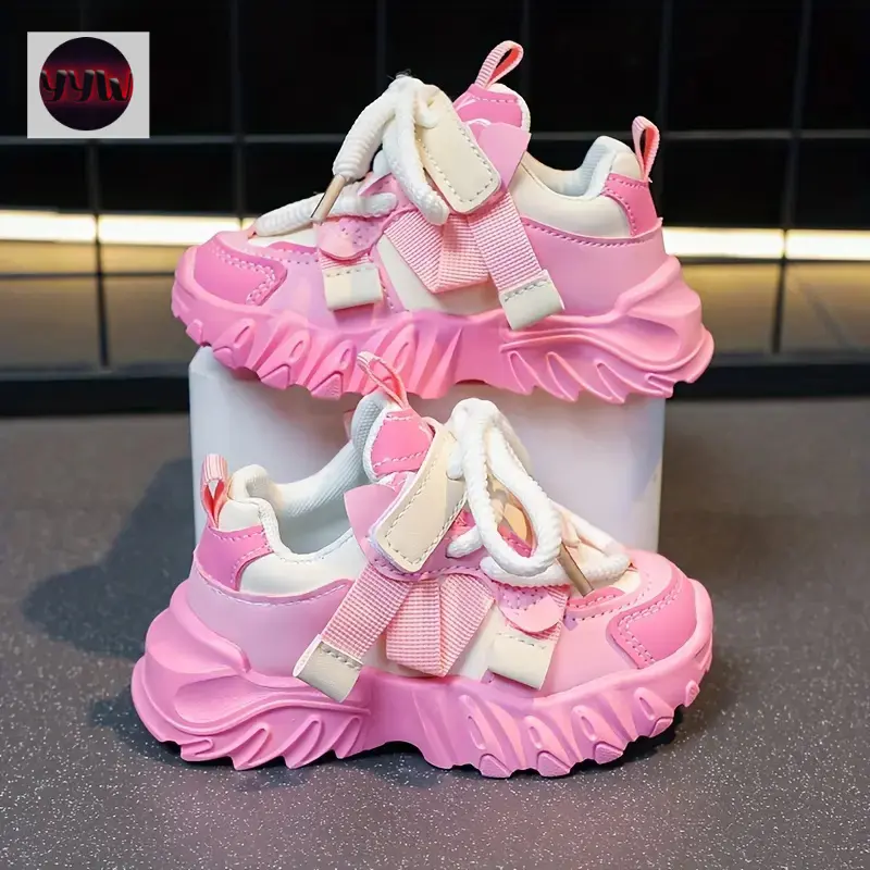 YYW1 Casual Cute Low Top Platform Sneakers Girls, Wear-resistant Non-Sneakers All Seasons