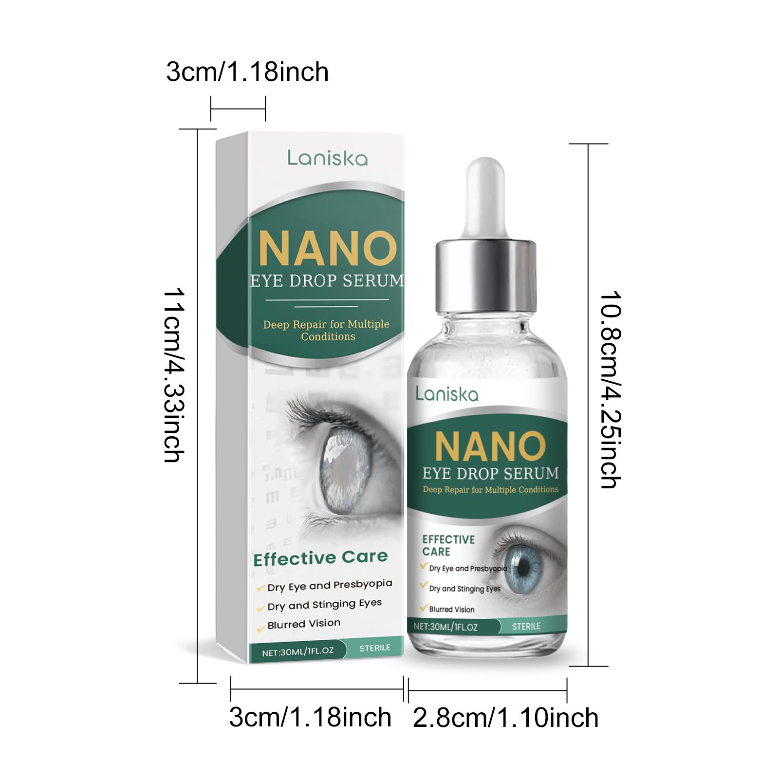 Nano Eye Drop Serum, Gentle Moisturizing Eye Serum, Eye Care Product for Women & Men, Daily Eye Care Essence for Daily Use, Hydrating, Eye Care Formula, Eye Repair Cream gotas de Moisture