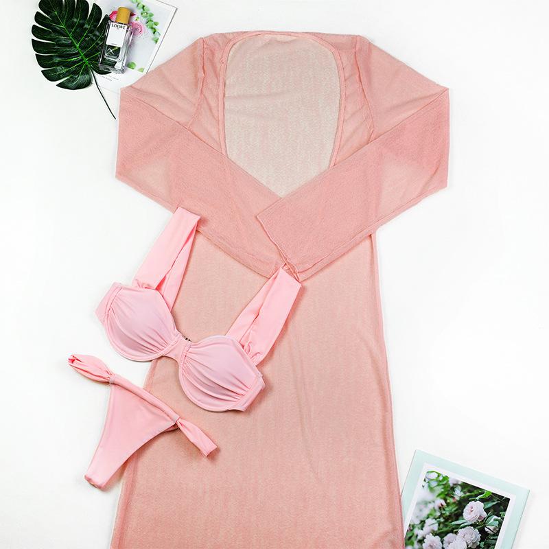 New three-piece bikini set, sexy two-piece women's swimwear, dedicated to bold, beautiful, and unstoppable beach beauties