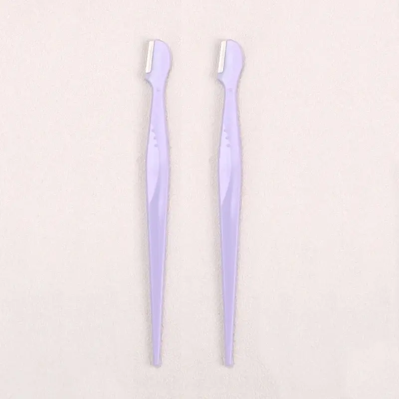 2/5Pcs Straight Handle Round Head Eyebrow Trimmer Beauty Tools Beginner Anti-scratch Eyebrow Trimmer Eyebrow Razor Eyebrow Hair Trimmer