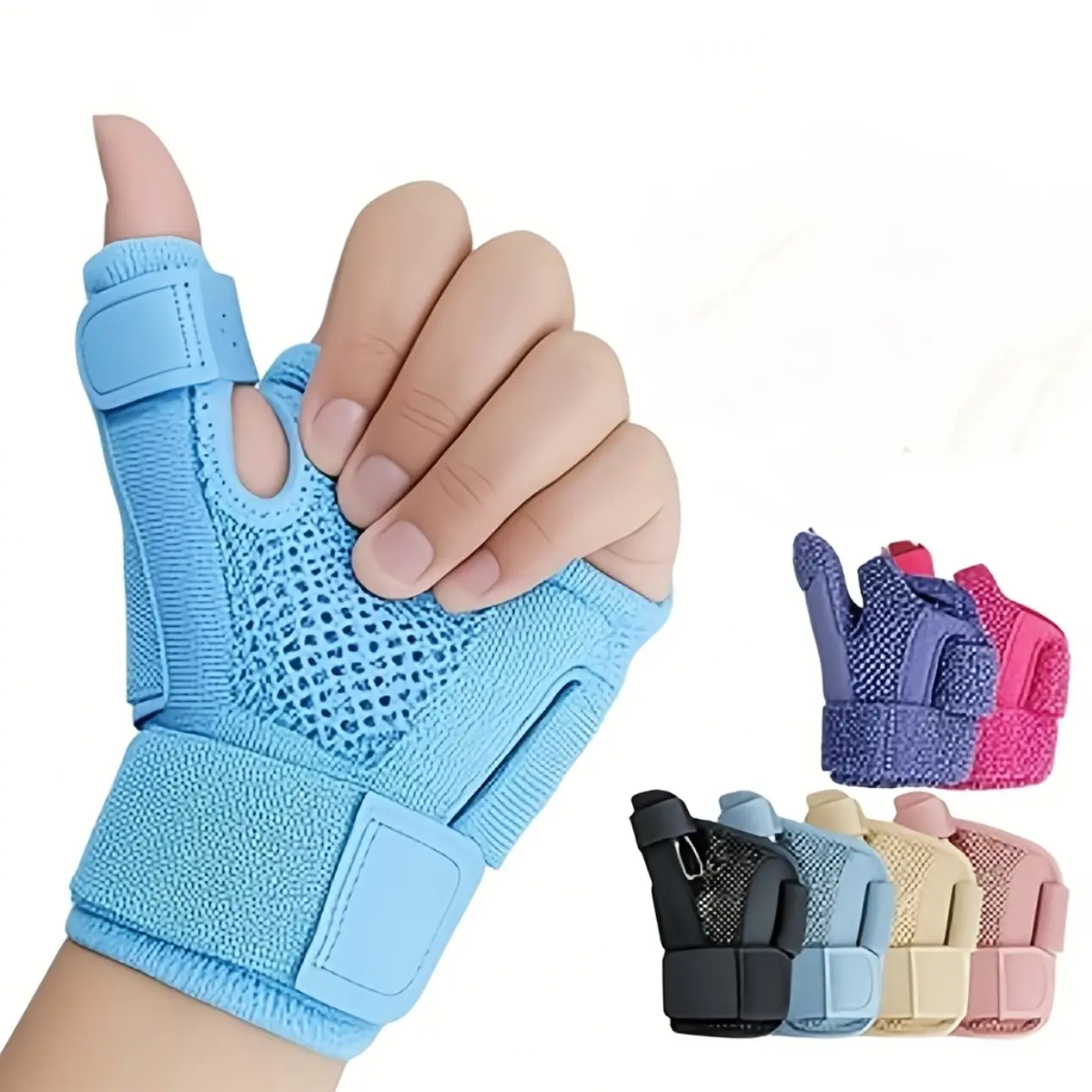 2-Pack Adjustable Wrist & Thumb Supports – Breathable Sports Bracers for Fitness & Workouts