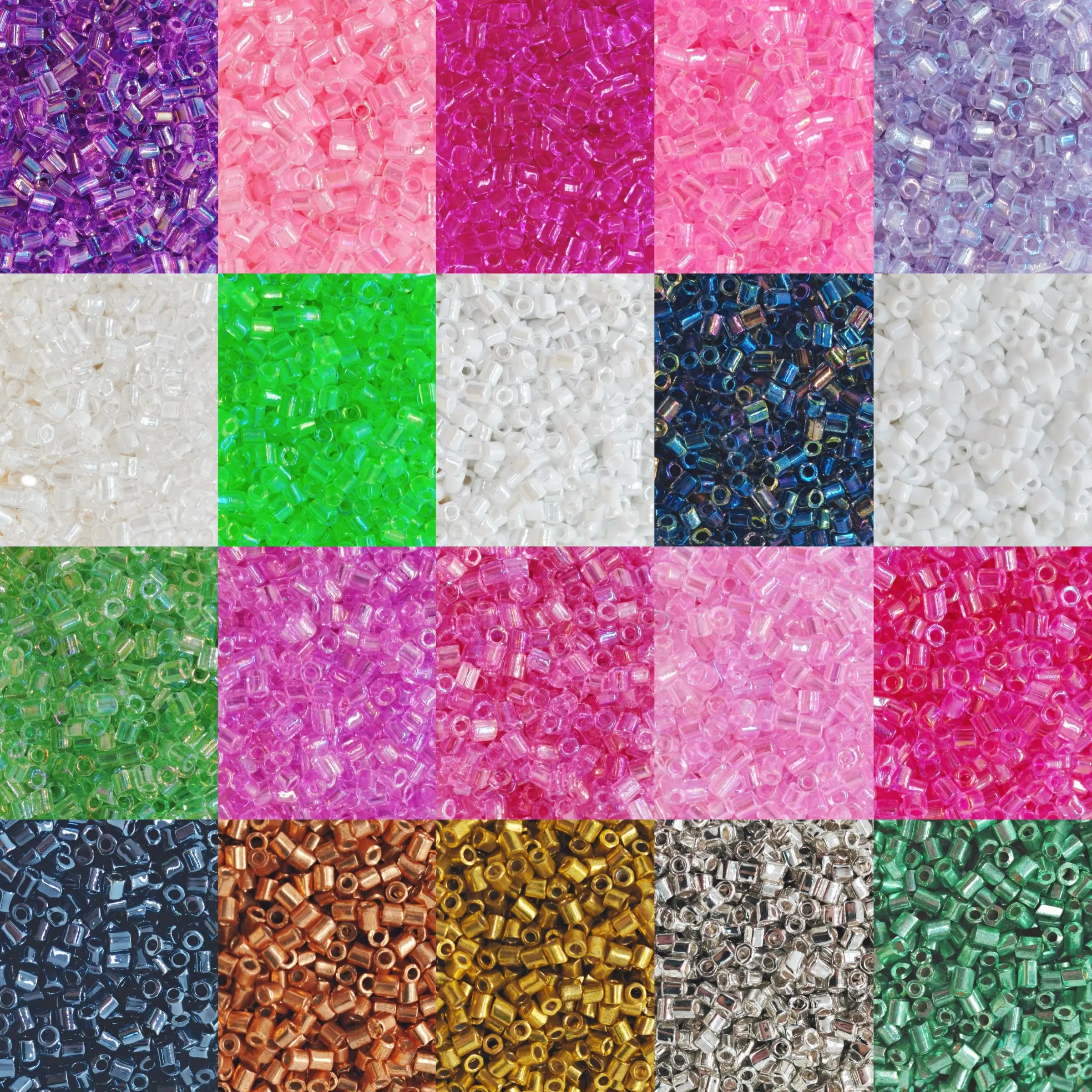 1.8mm Semi-Transparent Glass Beads, 20 Colors, 100g, Ideal for DIY Bracelets, Necklaces, Rings, Jewelry Making Materials