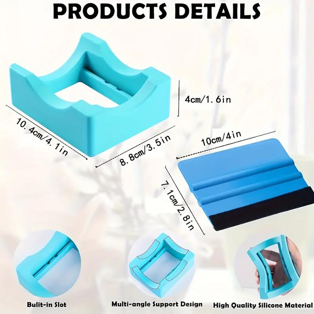 Cup Holder, 1 Set Including 1 Count Durable Silicone Cup Holder & 1 Count Scraper, Drinkware Accessories for Home Kitchen, Drink Holders