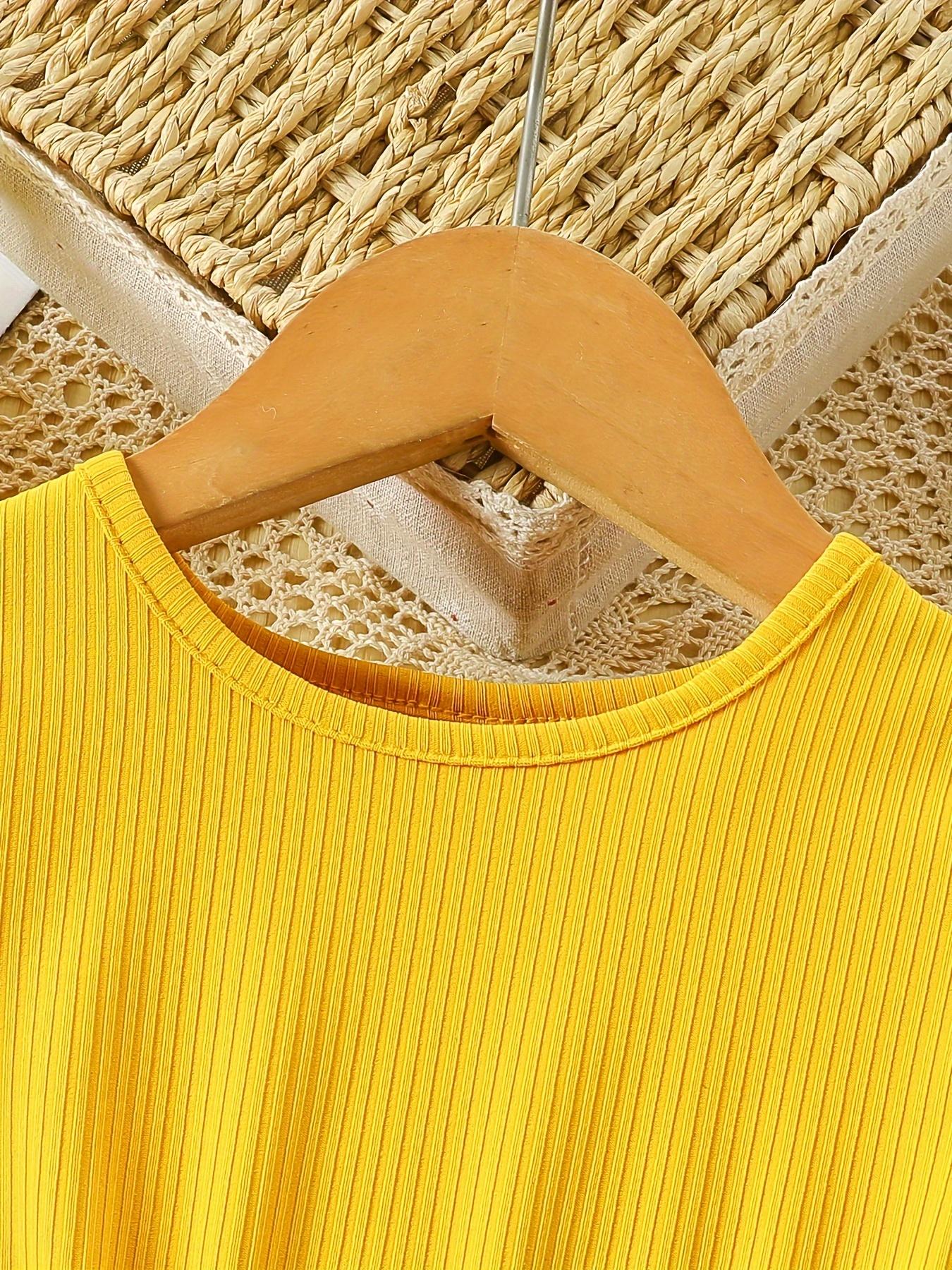 Girls' Patchwork Yellow Romantic Floral Print Dress with Belt, Elegant Princess Skirt Party and Evening Wear, Soft, Suitable