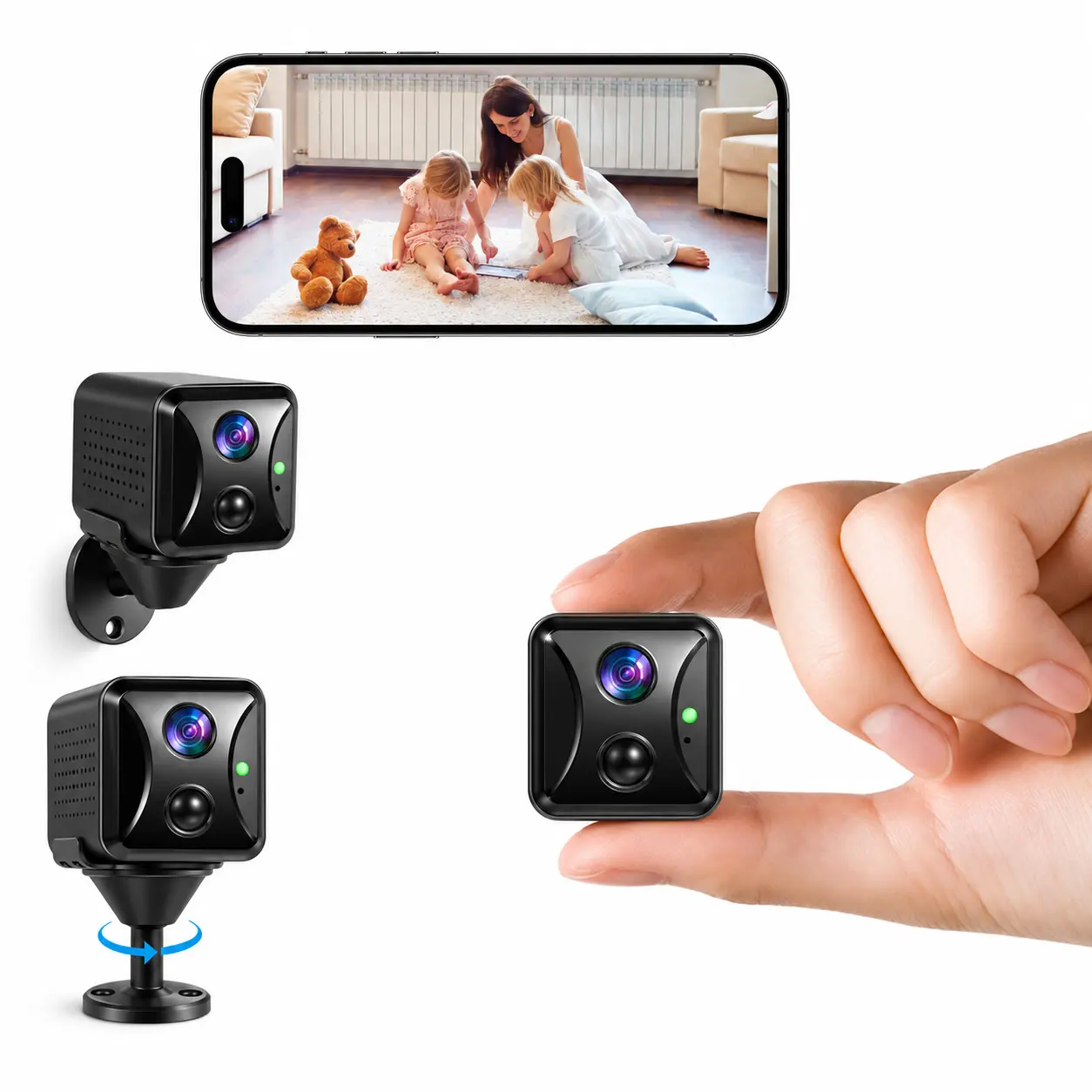 4G LTE Hidden Camera Security Camera, 4K Cellular No WiFi Cam with 4G SIM Card, Car Use, Motion Detection, Remote Viewing, Wireless Surveillance