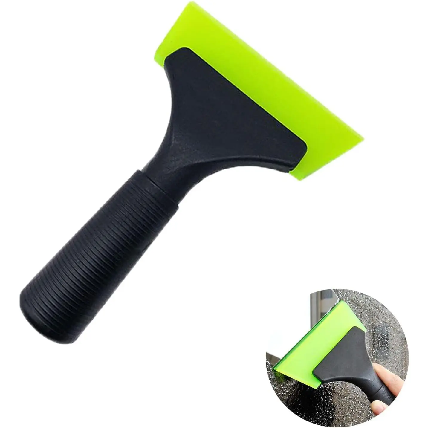 Small  with 5 Inch Green Rubber Window Tint , Mini Wiper Window Tinting Tools with Non-Slip Handle for , Glass, Mirror, Shower, Auto,Windows. (Green)
