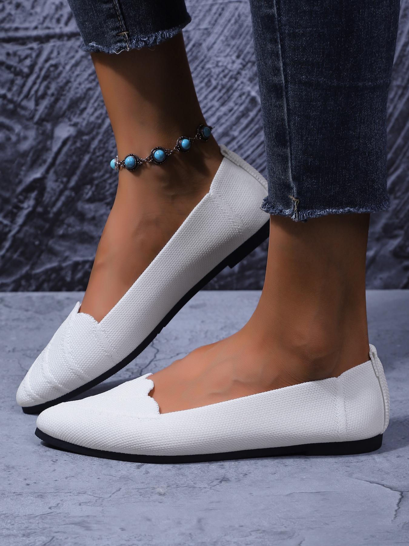 Women's Casual Slip-On Shoes Size 36-43, Breathable Comfortable Walking Shoe for Daily Wear & Office Use, Stylish Design