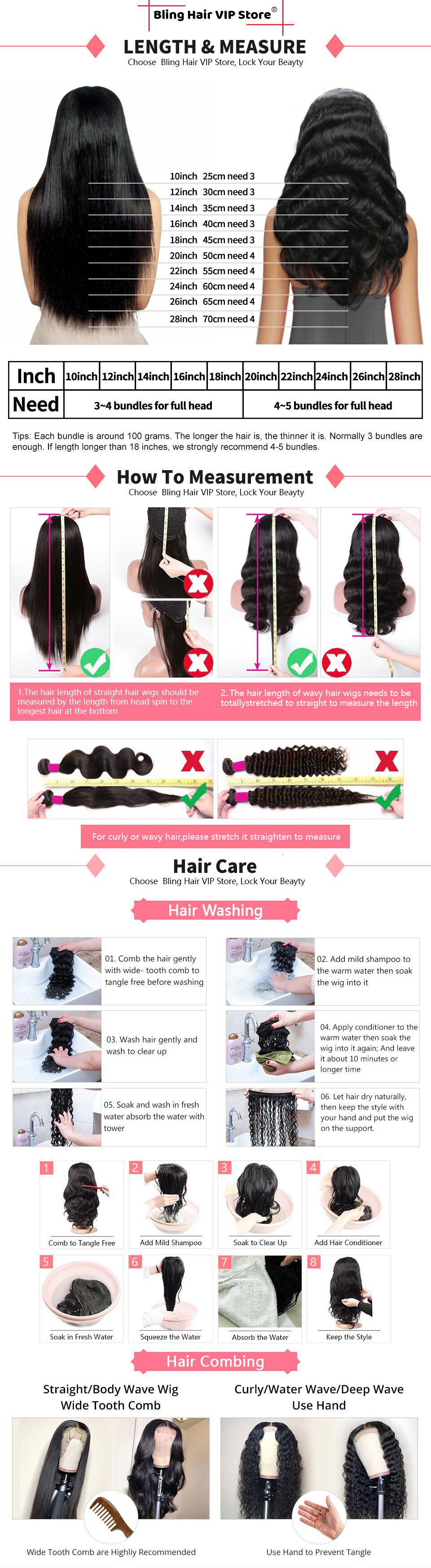 Bling Hair 13x4 13x6 HD Transparent Lace Frontal Wigs Human hair Pre Plucked Brazilian Body Wave Frontal Wigs Human Hair with Baby Hair 10A Grade 180 Density Natural Hairline Natural Black Color