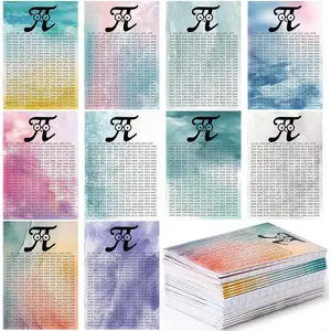 50 count Math Party Favors Graduation End of Year Gifts Bulk Pi Themed Mini Notepad Notebook for Math Lovers Teacher Mathematics Students Classroom Rewards Birthday Party Favors(Multicolor)